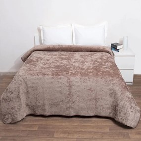 Κουβερλί Verona Velvet Beige Anna Riska Υπέρδιπλo 220x240cm Microfiber-Polyester