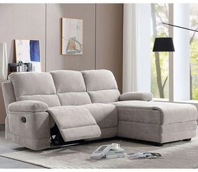 Καναπές Γωνιακός Relax (Δεξιά Γωνία) 01-3322 212x156x96cm Beige