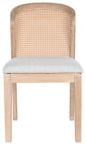 Καρέκλα Τραπεζαρίας DKD Home Decor Έλατο πολυεστέρας Ανοιχτό Γκρι (46 x 61 x 86 cm)