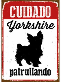 Πλάκα Magnet &amp; Steel Cuidado Yorkshire Patrullando 14,8 x 21 cm