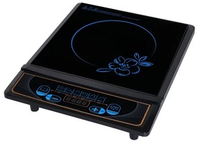 Μονή επαγωγική κουζίνα Elite EIP-1252M, 1500W, Έλεγχος αφής, Οθόνη LED, Προστασία από υπερθέρμανση, Μαύρο/Ματ
