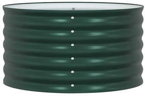 vidaXL Υπερυψωμένη Ζαρντινιέρα Πράσινο 80 x 80 x 44 cm Ατσάλι