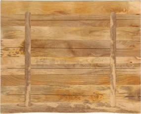 vidaXL Επιφάνεια Τραπεζιού 90x80x3,8 εκ. Live Edge Μασίφ Ξύλο Μάνγκο