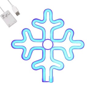 Χριστουγεννιάτικη Επιτοίχια Φιγούρα Snowflake Led 78580 25,5x25x16cm Με Μπαταρίες 5W Light Blue Glob