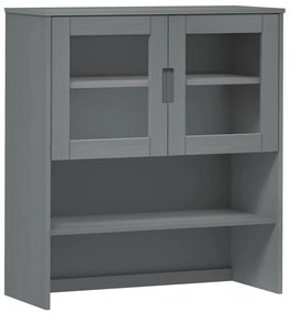 vidaXL Πάνω Μέρος Ντουλαπιού MOLDE Γκρι 90x35x100 εκ. Μασίφ Πεύκο