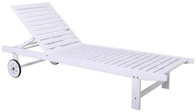 Ξαπλώστρα LUGANO Άσπρη Acacia 65x196x32cm