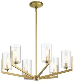 Πολυέλαιος Κρεμαστό Φωτιστικό 6xE14W Nye Quintiesse Elstead Lighting QN-NYE6-BNB Ορείχαλκος