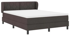 vidaXL Κρεβάτι box spring με στρώμα με στρώμα Σκούρο καφέ Σκούρο καφέ