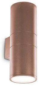 Απλίκα Φωτιστικό Τοίχου 2xE27 Καφέ ΙΡ54 Up-Down 31cm Gun 163611 Ideal Lux 163611