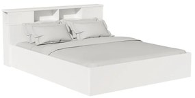 Κρεβάτι διπλό OLYMPUS σε χρώμα antique λευκό 160x200εκ Υλικό: CLIPBOARD 16mm &amp; 18mm WITH PAPER WOOD 123-000210