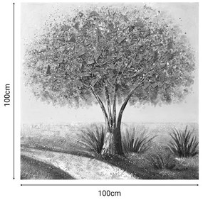 Πίνακας σε καμβά Forestree I Inart 100x3x100εκ 100x3x100 εκ.