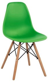 Καρέκλα Με κάθισμα Twist PP HM8460.07 46x50x82cm Green Σετ 4τμχ Wood, Polypropylene
