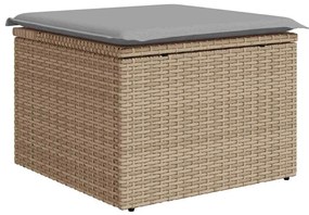 vidaXL Σετ Καναπέ Κήπου 8 pcs Μπεζ και Ανοιχτό γκρι συνθετικό ρατάν