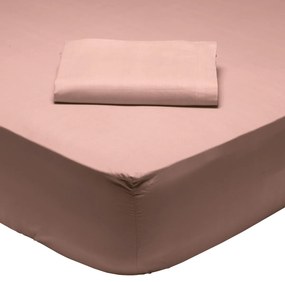 Σεντόνι King Size Με Λάστιχο (180x200+35)Das Home Best Line Σομόν