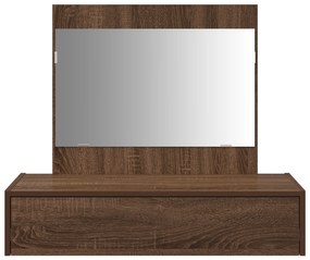 vidaXL Επιτραπέζιο Καθρέφτης Καφέ Δρυς 83x40x70 εκ.