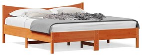 vidaXL Σκελετός Κρεβ. Χωρίς Στρώμα Καφέ Κεριού 200x200 εκ Μασίφ Πεύκο