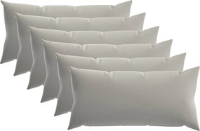 vidaXL Κάλυμμα Μαξιλαριού 6 pcs HEERLEN Γκρι 40 x 70 cm Πολυεστέρας