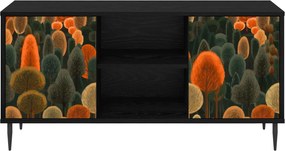 vidaXL Ντουλάπι TV ZAANDAM 102 x 33 x 51 εκ Μαύρη Δρυς