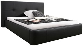 Επενδυμένο κρεβάτι Elent-200 x 200 -Μαύρο