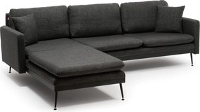 Γωνιακός Καναπές Σκούρο Γκρι MURURO 65x245x75