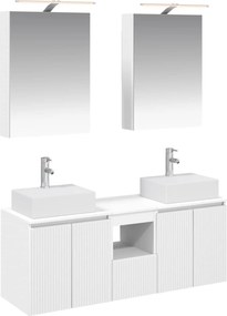 vidaXL Σετ Ντουλαπιών Μπάνιου 5 pcs Λευκό Επεξεργασμένο Ξύλο