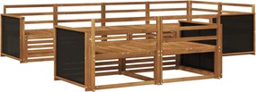 vidaXL Σειρά Καναπέ Εξωτερικού 7 pcs Φυσικό