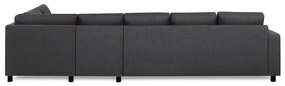 Γωνιακός Καναπές Scandinavian Choice C150, Σκούρο γκρι, Μαύρο, 347x199x79cm, Πόδια: Πλαστική ύλη | Epipla1.gr