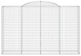 vidaXL Συρματοκιβώτια Τοξωτά 7 τεμ. 300x50x180/200 εκ. Γαλβαν. Ατσάλι