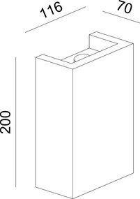 Απλίκα Τοίχου Aca Block G85271W Gypsum
