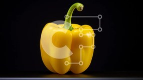 Σετ των 2 Intra Συλλεκτικό Ξύλινο Παζλ Plywood 4mm - Κίτρινο πιπέρι σε μαύρη επιφάνεια Σε Ξύλινο Κουτί - Διαστάσεις: 10x10 cm – 25 κομμάτια