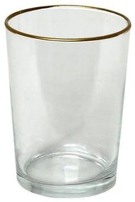 Ποτήρι Νερού 8 Rab146K6 8Χ12cm Clear-Gold Espiel Γυαλί
