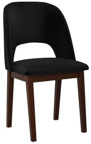 Καρέκλα Victorville 333, Καρυδί, Μαύρο, 82x45x45cm, 6 kg, Ταπισερί, Ξύλινα, Ξύλο: Οξιά | Epipla1.gr