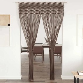 vidaXL Κουρτίνα Μακραμέ Taupe 140 x 240 εκ. Βαμβακερή