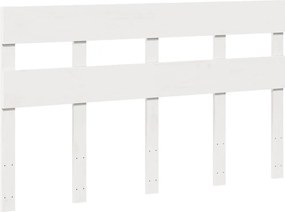 vidaXL Σκελετός Κρεβ. Χωρίς Στρώμα Λευκό 135x190 εκ Μασίφ Πεύκο