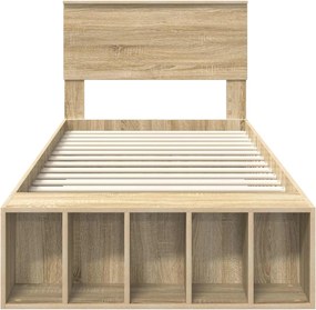 vidaXL Σκελετός Κρεβατιού Δρύς Sonoma 100 x 200 cm Επεξεργασμένο ξύλο