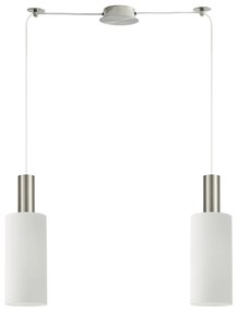 Φωτιστικό Οροφής  SE21-NM-4-NM2-GL3 ADEPT TUBE Nickel Matt Pendant White Glass+ - 77-8473 - 51W - 100W - 77-8473