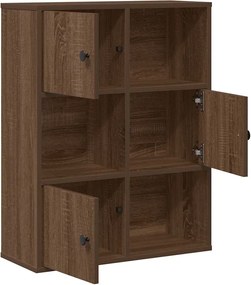 vidaXL Βιβλιοθήκη Καφέ Δρυς 60x24x76,5 εκ. από Επεξεργασμένο Ξύλο