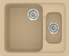 Sanitec Classic 330 (62×51) - Γρανιτένιος νεροχύτης - Granite Cappuccino