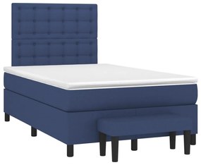 ΚΡΕΒΑΤΙ BOXSPRING ΜΕ ΣΤΡΩΜΑ ΜΠΛΕ 120X190 ΕΚ. ΥΦΑΣΜΑΤΙΝΟ 3270389