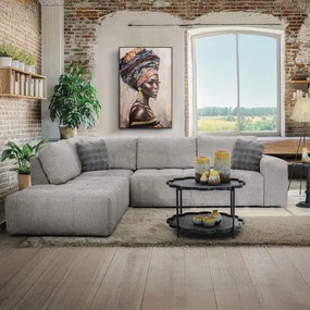 Γωνιακός Καναπές Carmen Fylliana Αριστερή Γωνία Silver 304x242x89 εκ. 304x242x89 εκ.