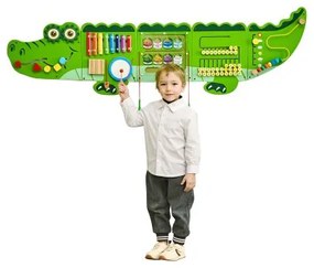 VEVOR Crocodile Activity Wall Busy Board Panels 9 Activities Sensory Wall Panel