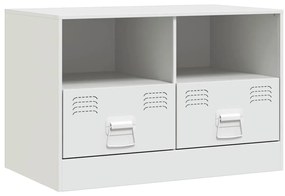 vidaXL Έπιπλο Τηλεόρασης Λευκό 67x39x44 εκ. από Χάλυβα