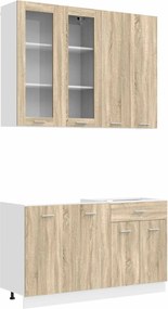 vidaXL Μονάδα κουζίνας LYON 4 pcs Sonoma Δρυς Επεξεργασμένο Ξύλο