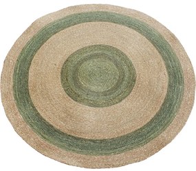 Χαλί Γιούτας 00.02.23155 Natural-Green 120X120cm Round
