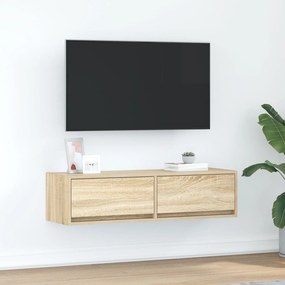 vidaXL Κομοδίνο ΤV Σομιέ Καρυδιά 100x31x25,5 εκ. Επεξεργασμένου Ξύλου