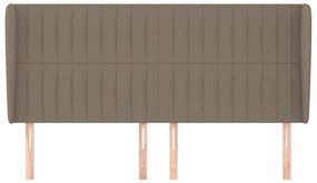 Κεφαλάρι με Πτερύγια Taupe 203x23x118/128 εκ. Υφασμάτινο - Μπεζ-Γκρι