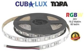 Ταινία LED 19,2W/m 5M 60LED/M RGBW 24V CRI80 3000K 456lm/m IP67 ΤΩRA 500118 Cubalux 500118