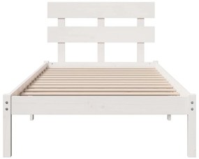 vidaXL Σκελετός Κρεβατιού Λευκό 100 x 200 cm Μασίφ ξύλο πεύκου