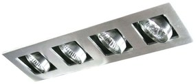 Φωτιστικό Οροφής - Σποτ BS3604 38,5x10cm 4xGU10 IP20 Silver Aca Αλουμίνιο