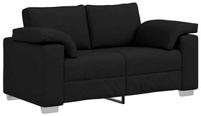 vidaXL Καναπές με μαξιλάρι Μαύρο 160 x 77 x 82 εκ ύφασμα